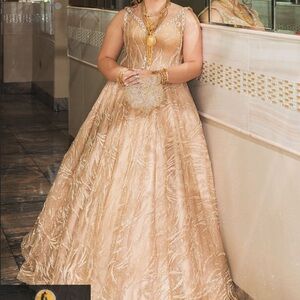 Stunning Customized Gold/Silver Corset Ballgown